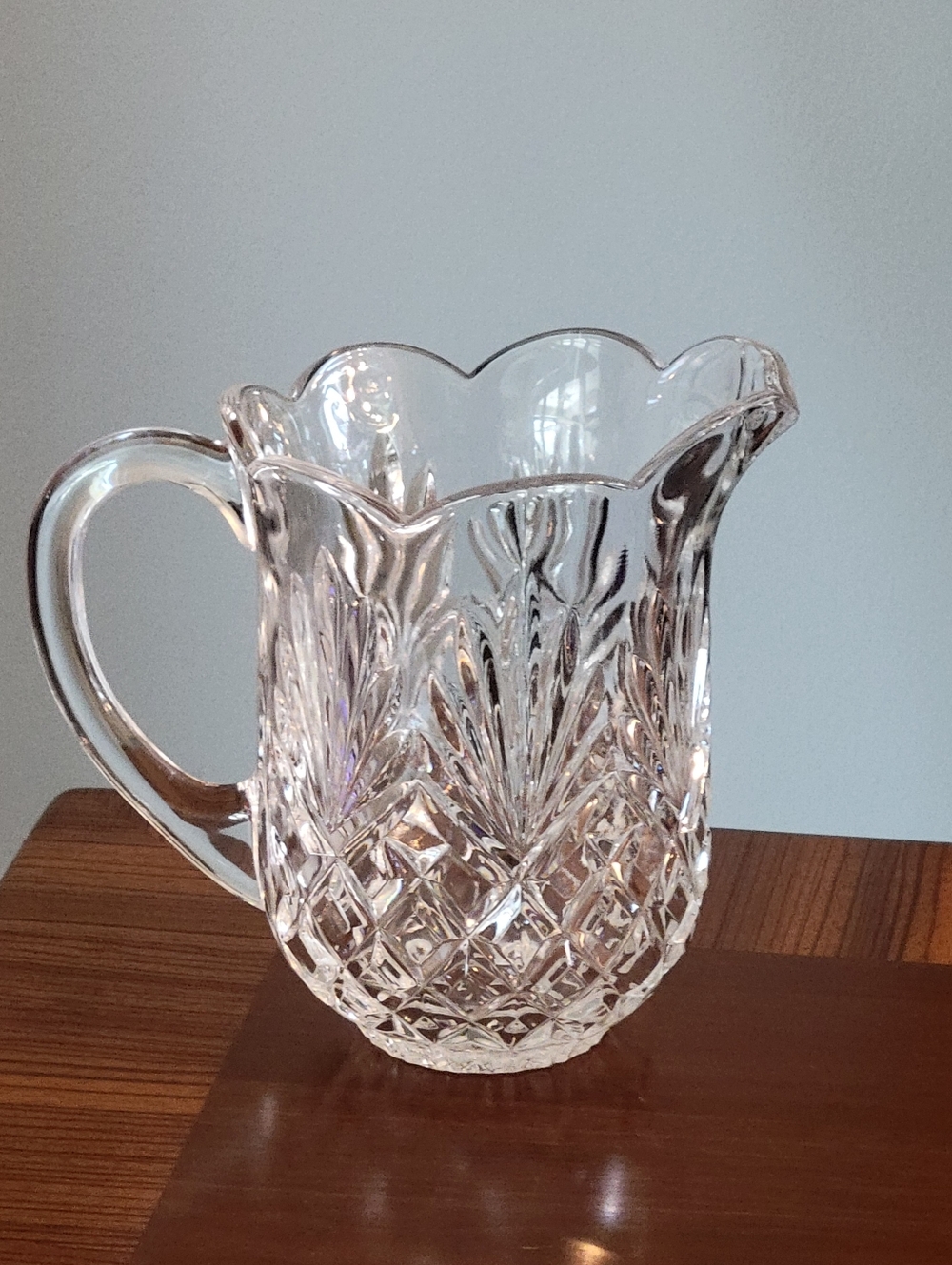 Vintage Shannon Cut Crystal Pitcher -46 Oz  Clear .